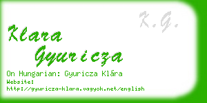 klara gyuricza business card