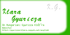 klara gyuricza business card